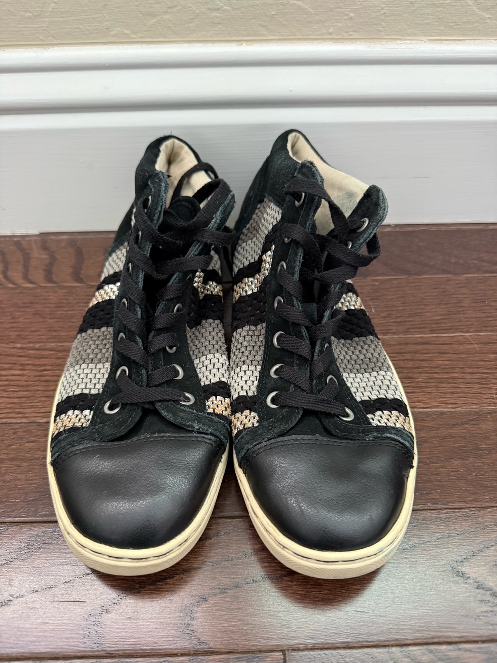 UGG Metallic Woven Knit High-Top Sneakers
